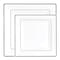 Smarty Had A Party White w/Silver Square Edge Rim Plastic Dinnerware Set (120 Dinner Plates + 120 Salad Plates), 240PK 519SVP-CASE - alternate 2